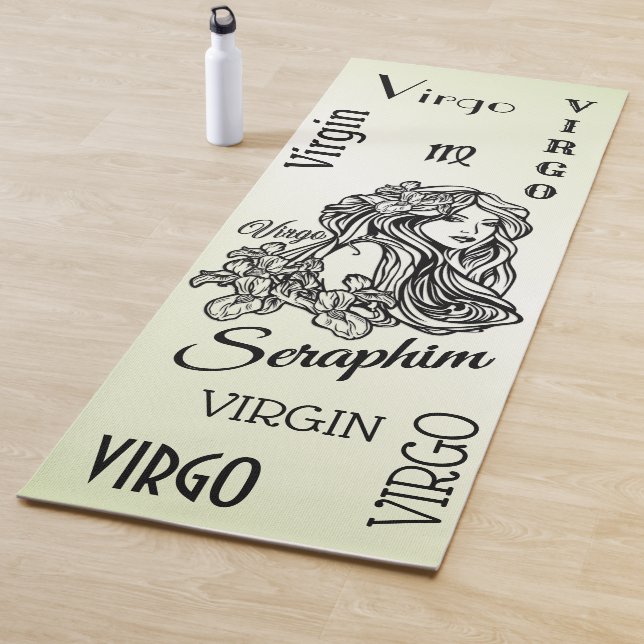 Personalised Virgo Zodiac Green Yoga Mat (In Situ)