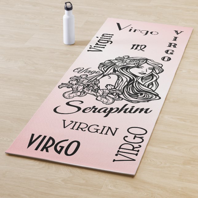 Personalised Virgo Zodiac Pink Yoga Mat (In Situ)