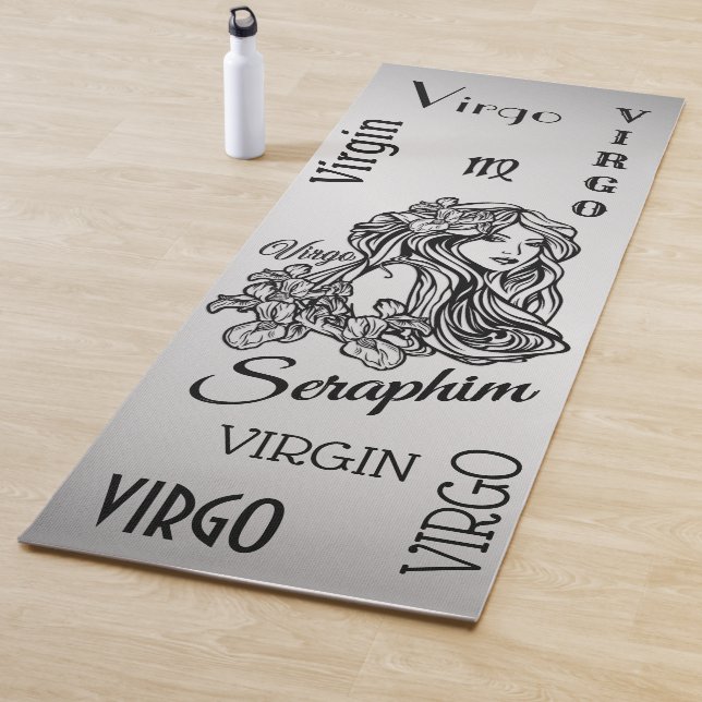 Personalised Virgo Zodiac Silver Yoga Mat (In Situ)