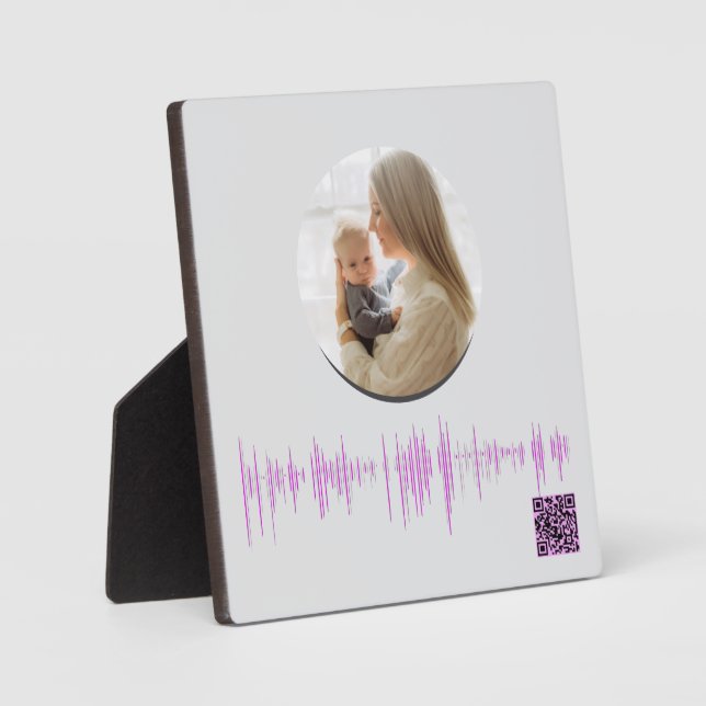 Personalised Voice Wave Keepsake for Mum Plaque (Front)