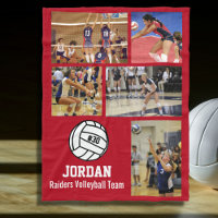 Personalised Volleyball 5 Photo Collage Name Team#