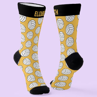 Personalised Volleyball Ball Print and Custom Name Socks