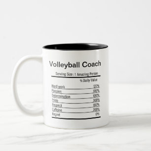 Personalised Volleyball Coach Nutrition Two-Tone Coffee Mug