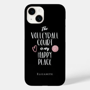 personalised volleyball court is my happy place Case-Mate iPhone 14 case