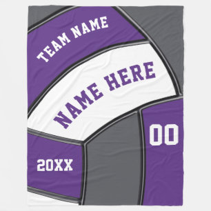 Personalised Volleyball Fleece Throw Blanket