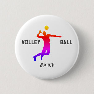 Personalised Volleyball Giveaway For Boys & Girls 6 Cm Round Badge