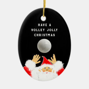 personalised volleyball keepsake ceramic tree decoration