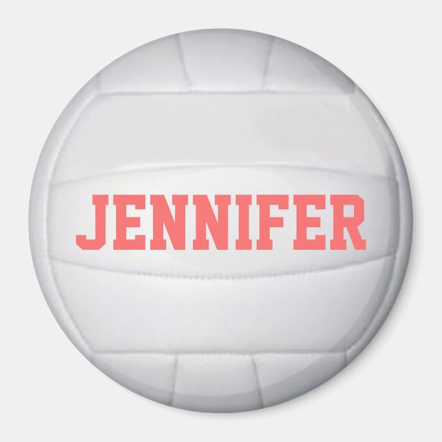 Personalised Volleyball Magnet (Front)