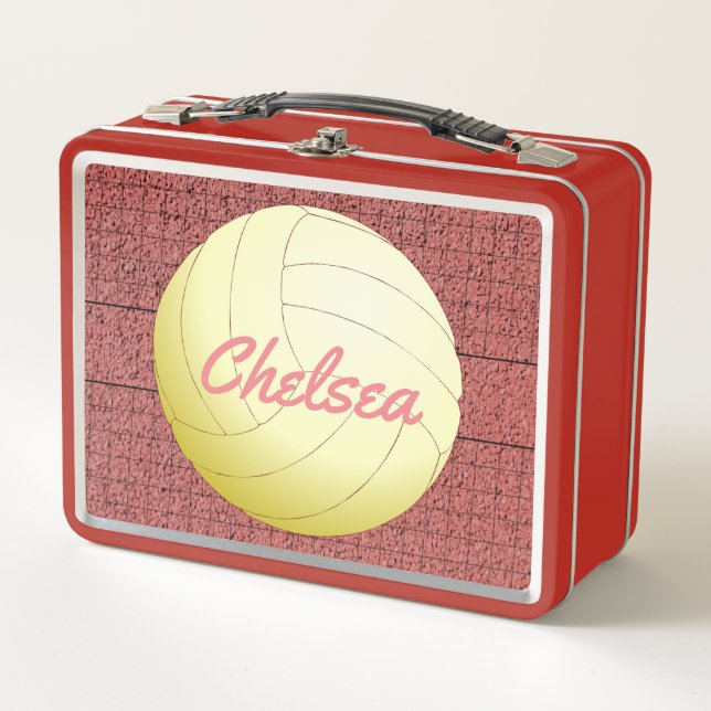 Personalised Volleyball On-Field Metal Lunchbox (Front)