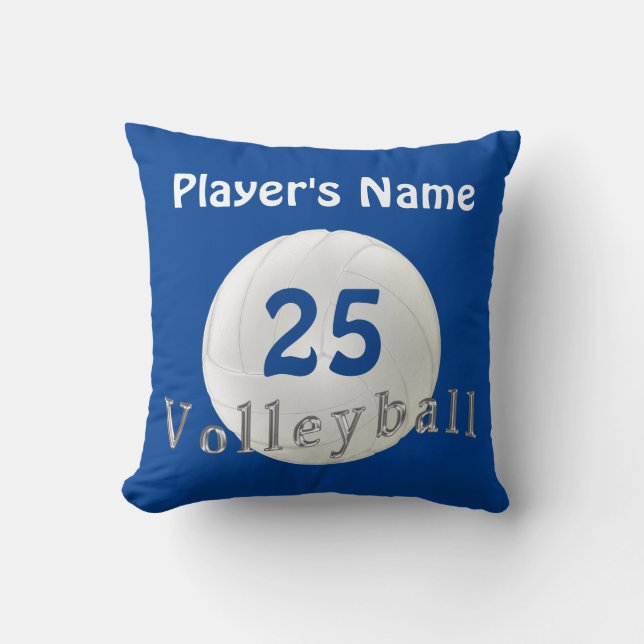 Personalised Volleyball Pillows, Your COLORS, TEXT Cushion (Front)