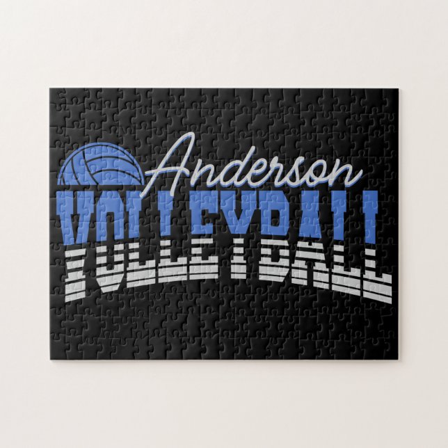 Personalised Volleyball Player ADD NAME Team Champ Jigsaw Puzzle (Horizontal)