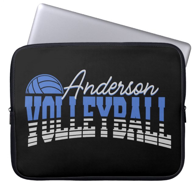 Personalised Volleyball Player ADD NAME Team Champ Laptop Sleeve (Front)