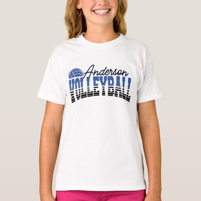 Personalised Volleyball Player ADD NAME Team Champ T-Shirt (Front)