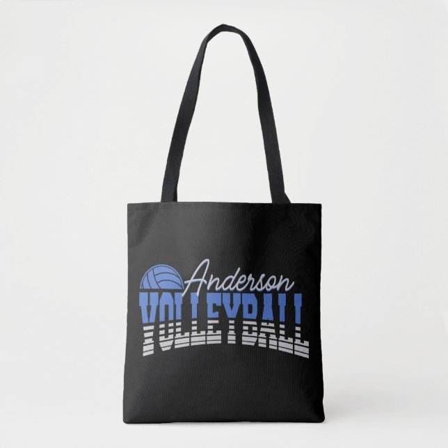Personalised Volleyball Player ADD NAME Team Champ Tote Bag (Front)