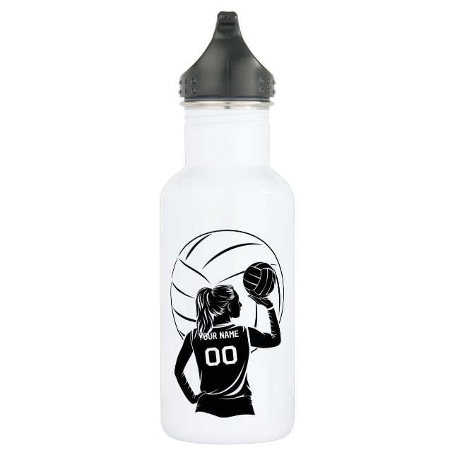 Personalised Volleyball Player Custom Name, Number 532 Ml Water Bottle (Right)
