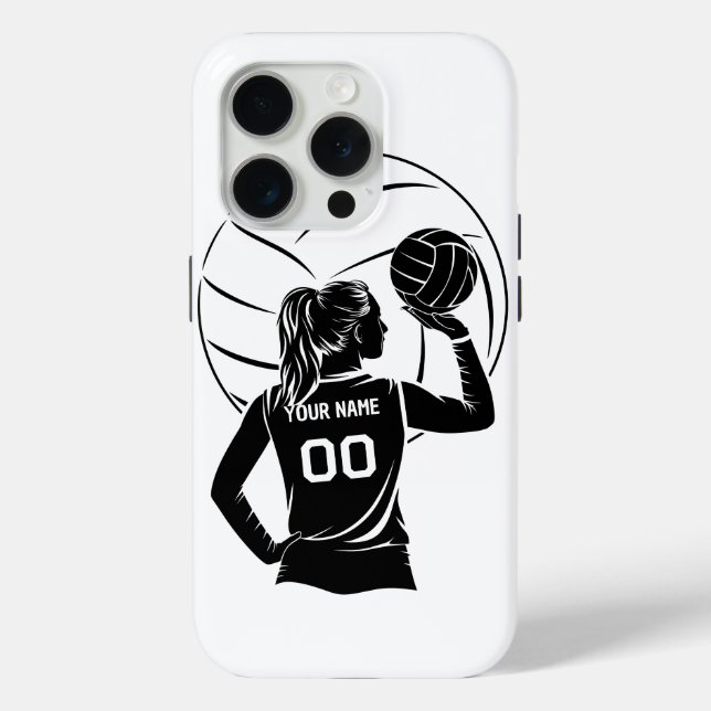 Personalised Volleyball Player Custom Name, Number Case-Mate iPhone Case (Back)