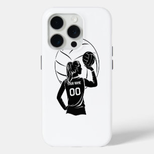 Personalised Volleyball Player Custom Name, Number iPhone 15 Pro Case