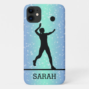 Personalised Volleyball Player Girl Sparkle iPhone 11 Case