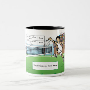 Personalised Volleyball Player - Male Cartoon Two-Tone Coffee Mug