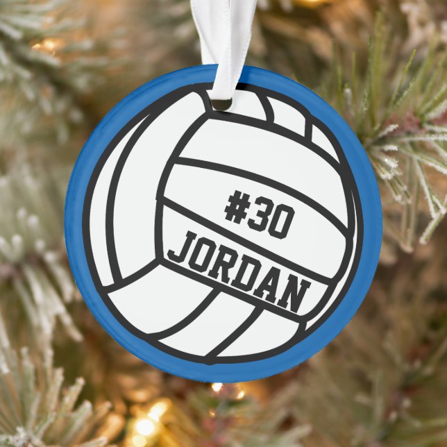 Personalised Volleyball Player Number, Name, Team Ornament (Tree)