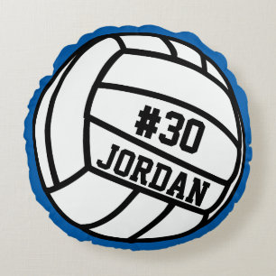 Personalised Volleyball Player Number, Name, Team Round Cushion