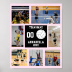Personalised Volleyball Team Girls Photo Collage