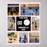 Personalised Volleyball Team Girls Photo Collage