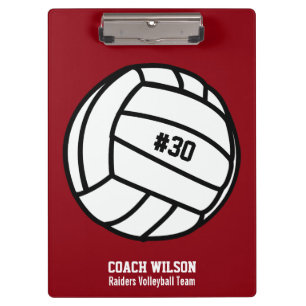 Personalised Volleyball Team, Player Name & Number Clipboard