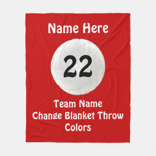 Personalised Volleyball Throw Blanket TEXT, COLORS