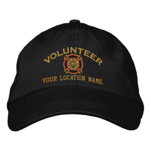 Personalised Volunteer Firefighter Embroidery Embroidered Hat