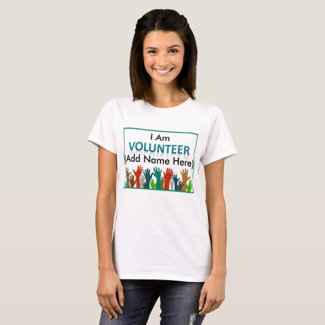 Personalised Volunteer Shirt  Fill in your Name (Front Full)