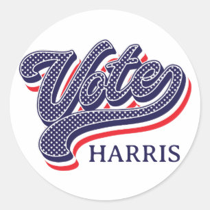 Personalised Vote Election Stars and Stripes  Classic Round Sticker
