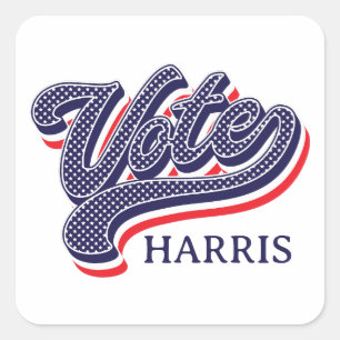 Personalised Vote Election Stars and Stripes Square Sticker