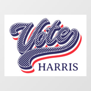 Personalised Vote Election Stars and Stripes Window Cling