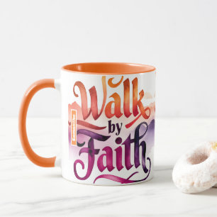 Personalised Walk By Faith Christian  Mug