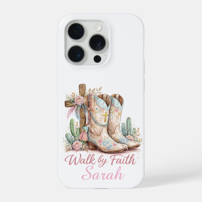 Personalised Walk By Faith iPhone Case (Back)