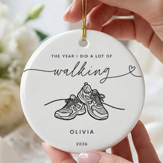 Personalised Walking Christmas Ornament