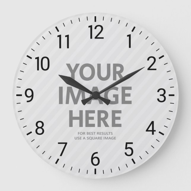 Personalised Wall Clocks Custom Big Round Photo (Front)