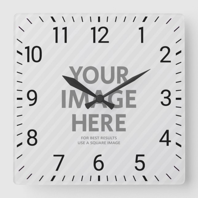 Personalised Wall Clocks Custom Big Square Photo (Front)