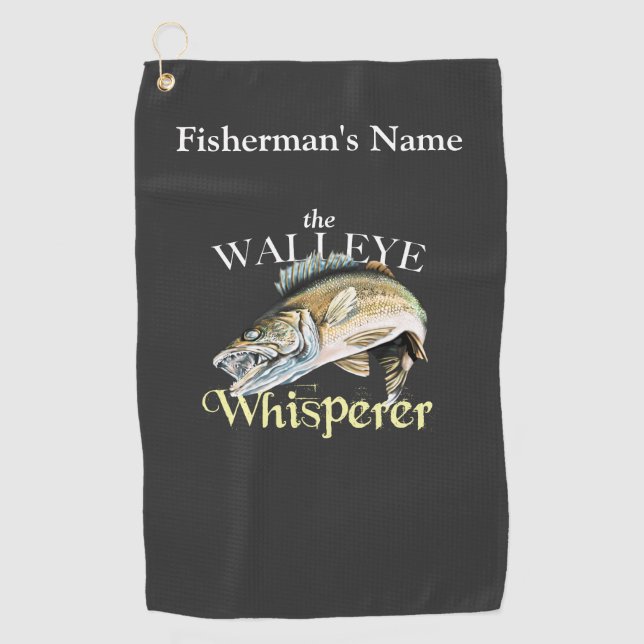 Personalised Walleye Whisperer Fishing Towel (Front)