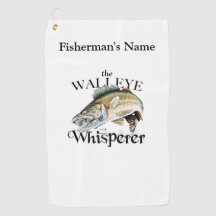 Personalised Walleye Whisperer Light Fishing Towel