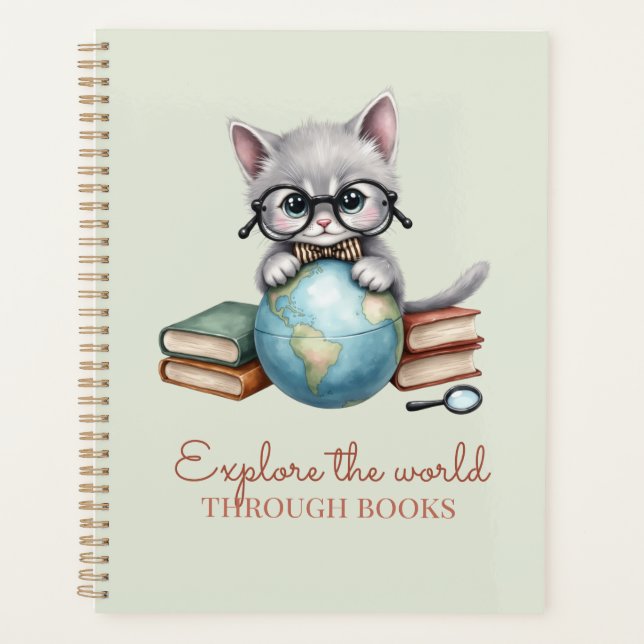 Personalised "Wander Cat" Academic Planner (Front)