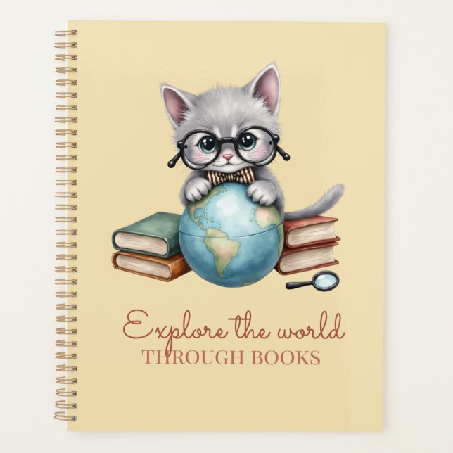 Personalised "Wander Cat" Academic Planner (Front)