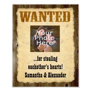Personalised Wanted Poster, Old West Vintage Photo