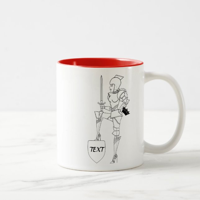 Personalised "Warrior" Diva Two-Tone Coffee Mug (Right)
