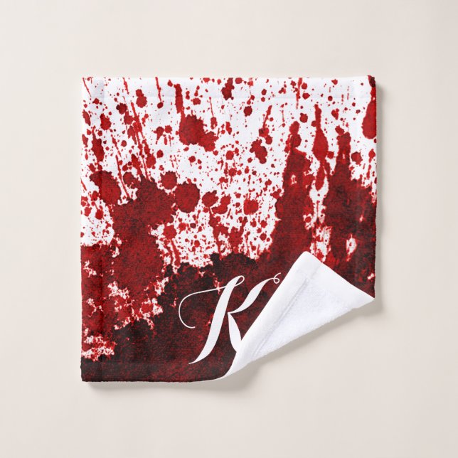 Personalised Wash Cloth Blood Splatter Vampire Got (Wash Cloth)
