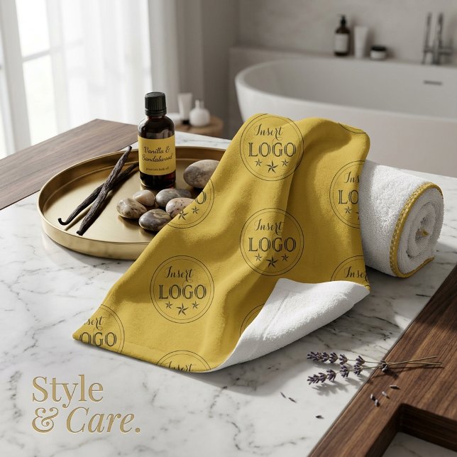 Personalised Wash Cloth with Custom Logo Pattern (Personalized Wash Cloth with Custom Logo Pattern)