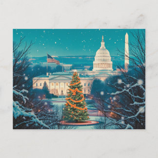 Personalised Washington DC Christmas Holiday Postcard