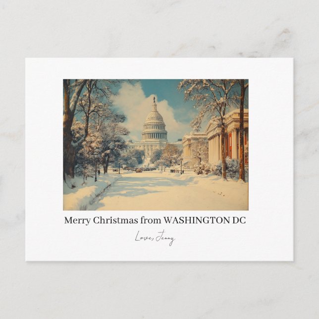 Personalised Washington DC Merry Christmas Holiday (Front)