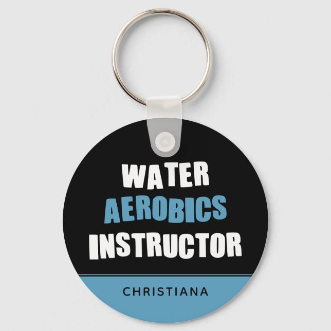 Personalised Water Aerobics Instructor Key Ring (Front)
